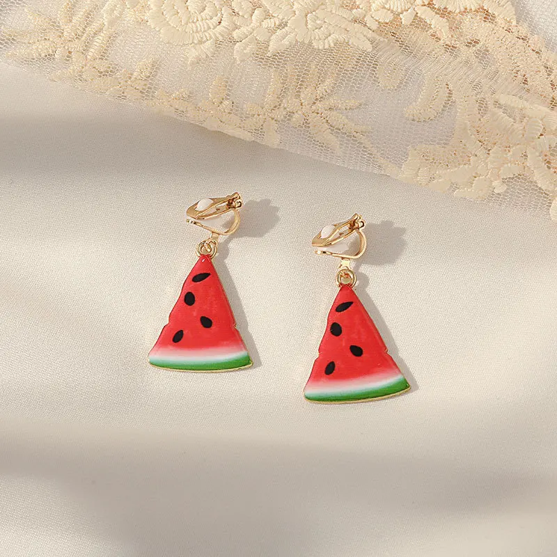 Japan and South Korea Sweet and Fashionable Young Girl Student Fruit Cherry Ear Clip Fresh Simple Cute Fruit Ear Clip Gift New