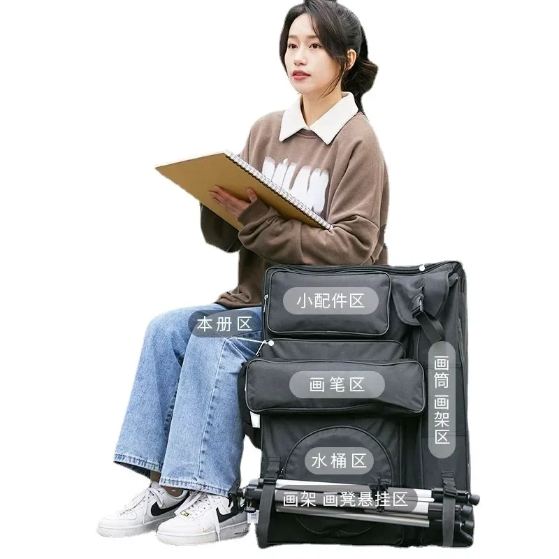 Drawing Bag Painting Bag Art Student Sketching Large Capacity Drawing Board Bag Thickened Backpack Sketch Set