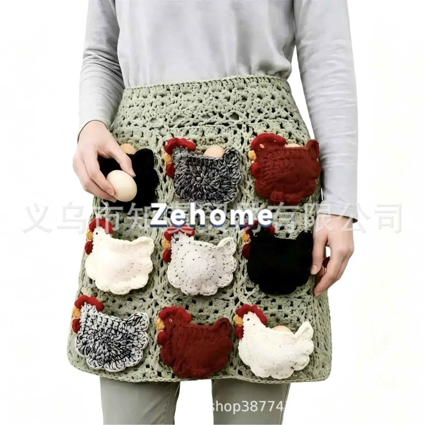 Handmade Crochet Collecting Hand Crocheted Egg Apron