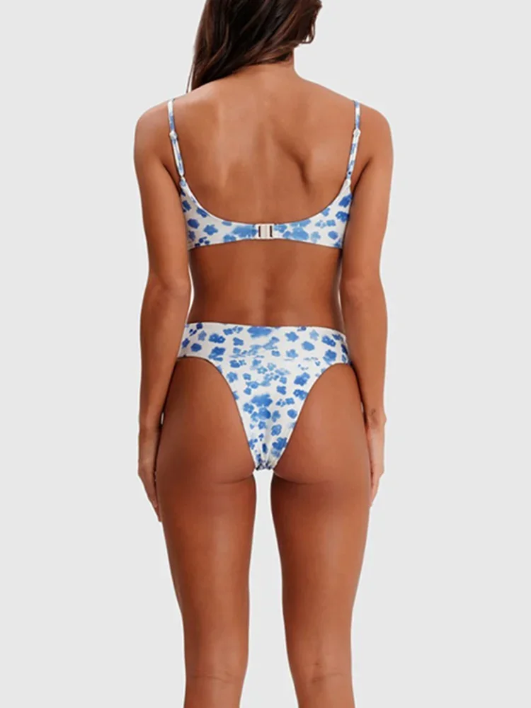 High Cut Swimsuits Printed Bikini Set For Women Bikinis Push Up Two Piece Suits Biquini Sexy Swimwear