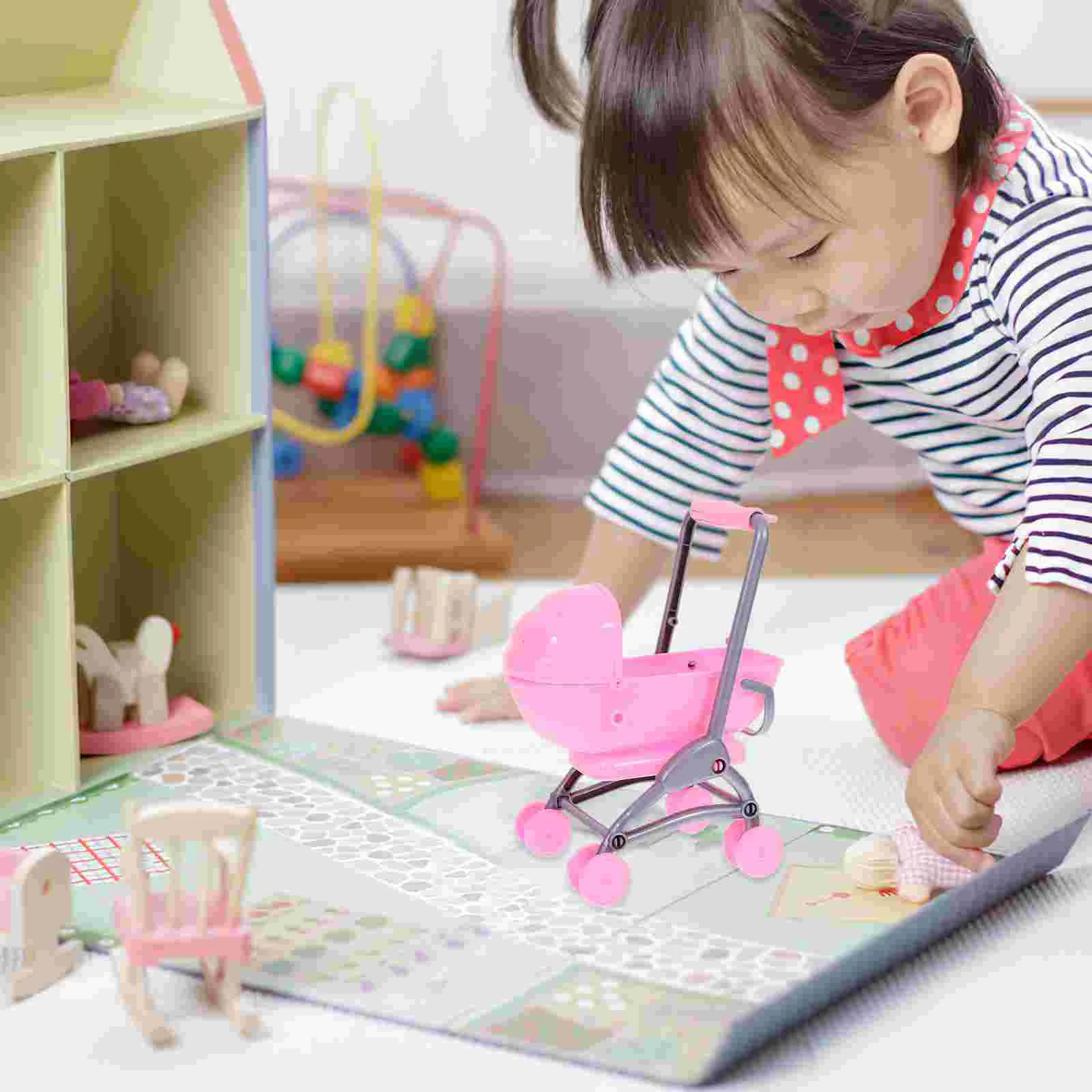 

Children's Toy Trolley Baby Stroller for 1 Year Old Girls House Infant Toys
