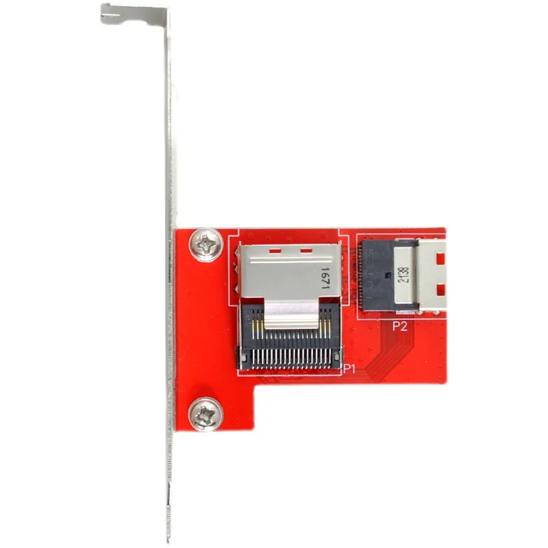 Slimline PCI-Express 4.0 Kartu Adaptor SF-045 - SFF-8654 Ke Mini SAS SFF-8087 PCBA Wanita dengan Braket untuk Ekspansi Penyimpanan