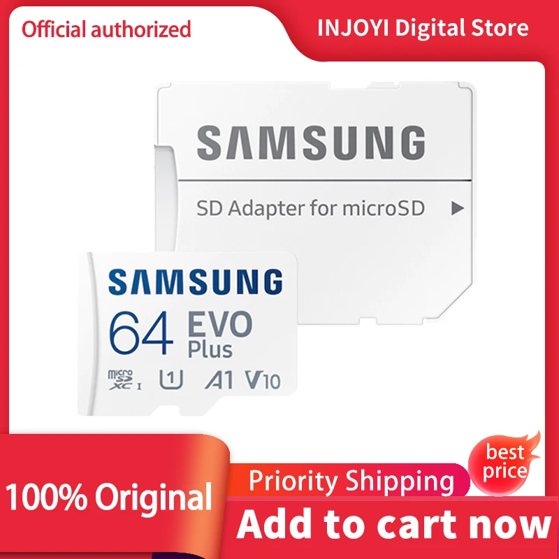 SAMSUNG – carte Micro SD EVO PLUS 100% originale, 32 go/64 go/128 go/UHS-1 go, SDHC/SDXC, classe 10, SDXC 256, TF, MB-MC64KA