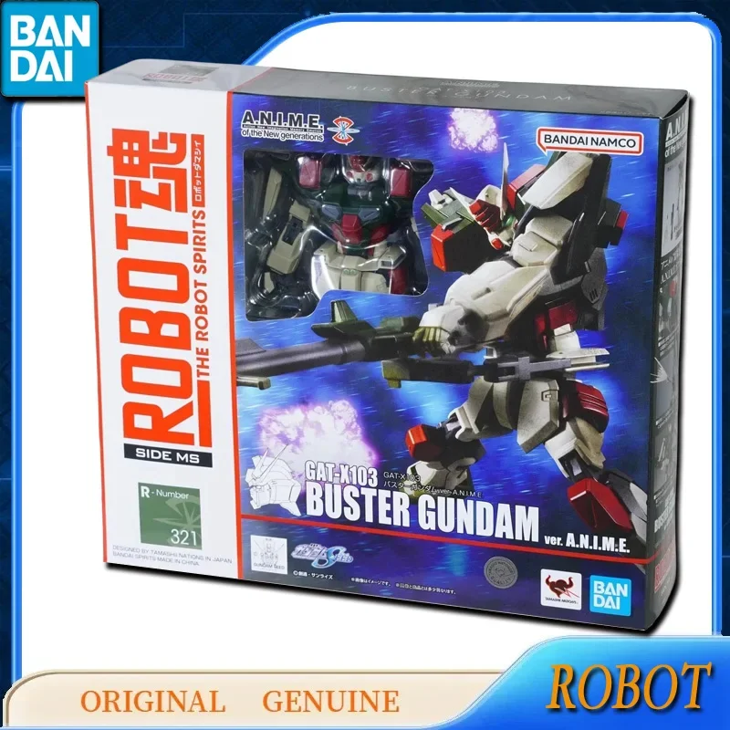 Bandai Original Genuine THE ROBOT SPIRITS GAT-X103 BUSTER GUNDAM ver. Anime Action Figures Toys for Kids Gift Model Ornaments