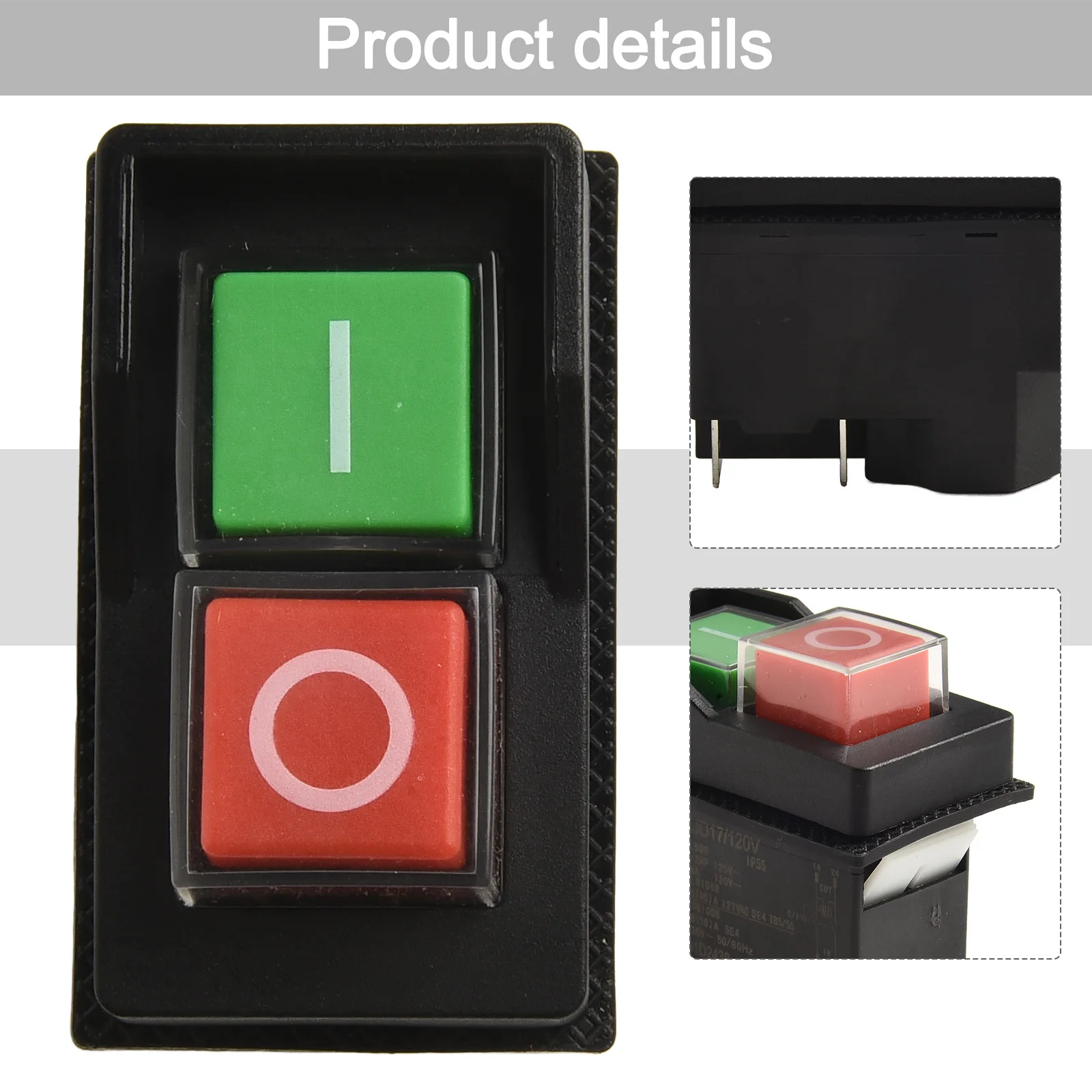 Accidental Power Failure KJD17 Electromagnetic Switch Electromagnetic Button Switch Metal + ABS Rated Voltage 220V