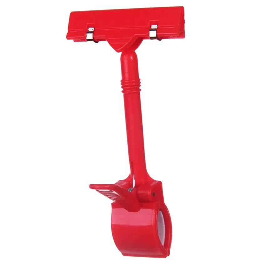 20pcs POP Plastic Price Tag Sign Card Holder Display Clip Thumb Base Supermarket Quality Less