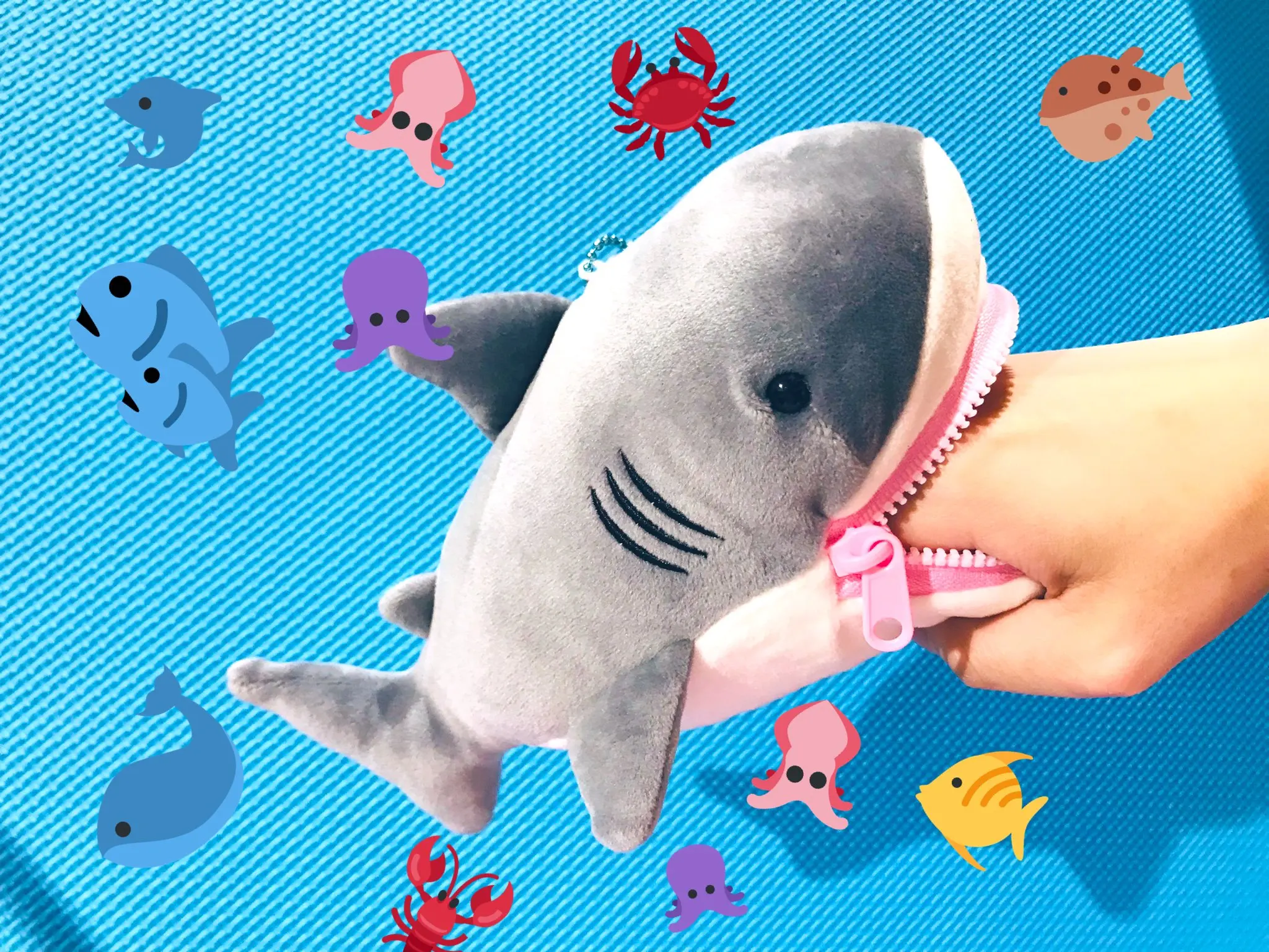 【Preventa de mayo de 2023】 ¡Viene un lindo Chuck kawaii de 18 cm en tu boca! Acuario ballena tiburón axolotl cocodrilo juguetes de peluche muñecos de peluche