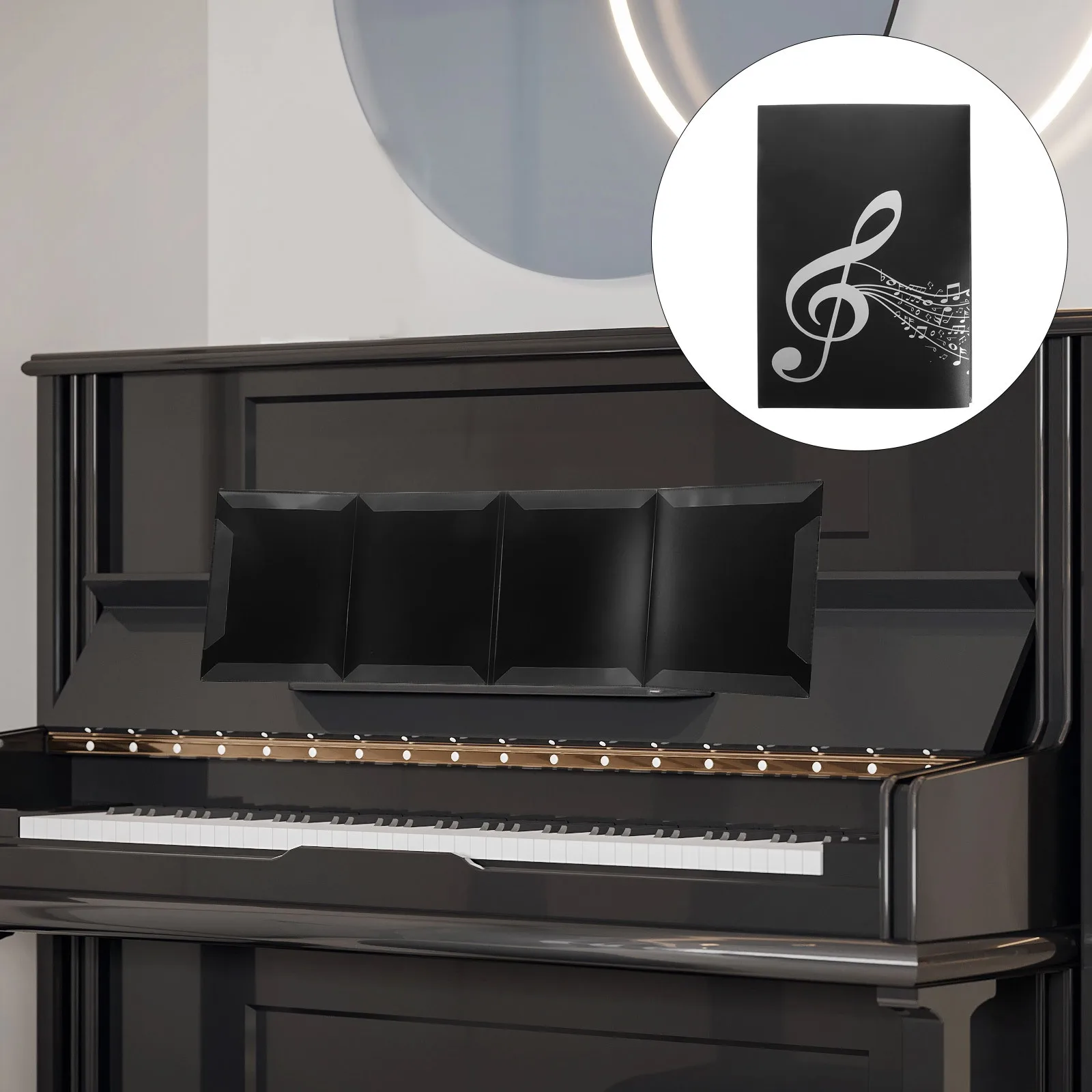 

Piano Sheet 4 Page Multifunctional Durable Plastic Portable Lightweight Music Binder Organizer for Sheet Storage