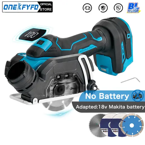 브러시리스 미니 앵글 그라인더 3 인치 무선 전기 그라인딩 76mm Makita 18V 용 목공 도구 절단 (배터리 없음)