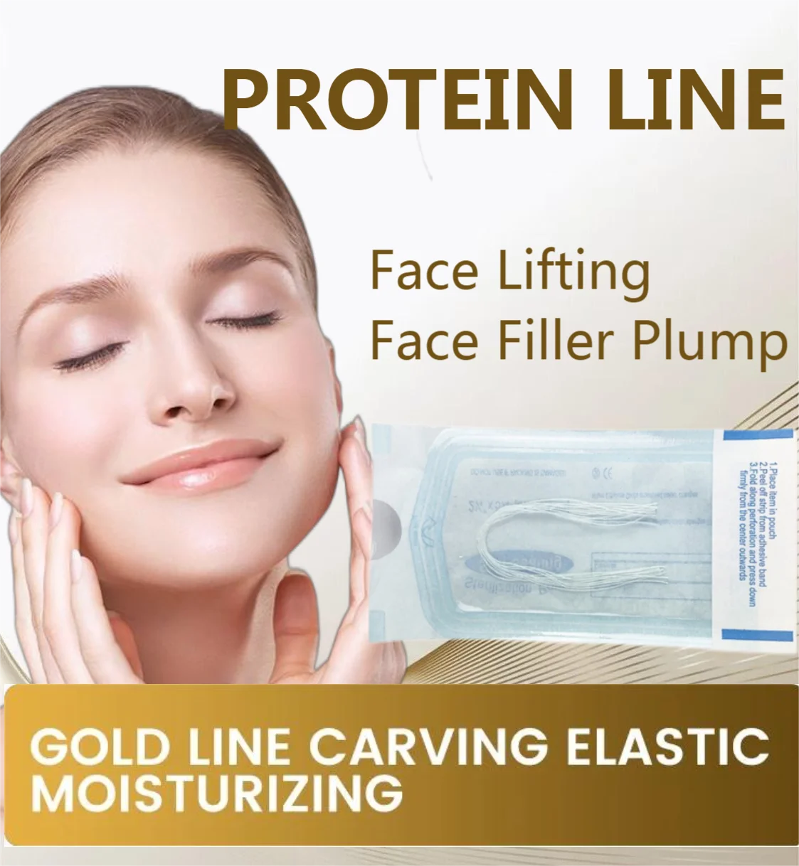 Protein Lifting Line Anti Wrinkle V Face Lifting Slimming Facial Skin Tightening Facial Contour Lightening Fine Lines Moistening