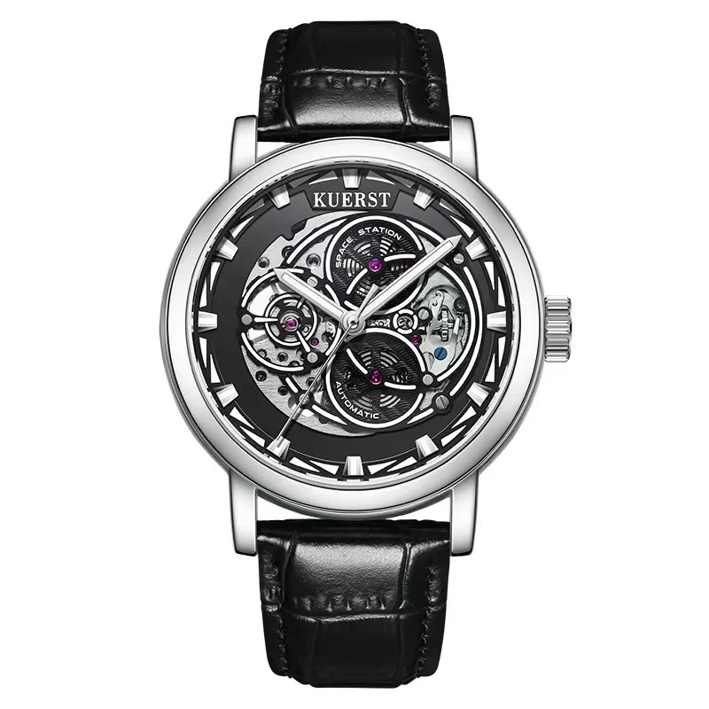 Orologio da uomo con piastra tonda orologio luminoso orologio automatico orologio meccanico impermeabile