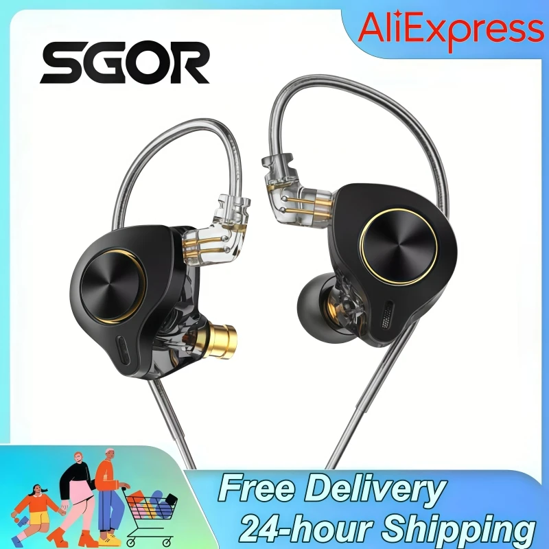 

SGOR Luna Music IEMs Bass Monitor Наушники-вкладыши 13,5 мм Planar Driver HiFi-вкладыши Проводные наушники DJ-гарнитура Тип C USB C с 0,78 2 контакта