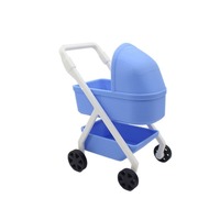 1:12 Dollhouse Baby Stroller Scene Decor Bedroom Miniature Baby Stroller DIY Ornaments Simulation Baby Bassinet Cart