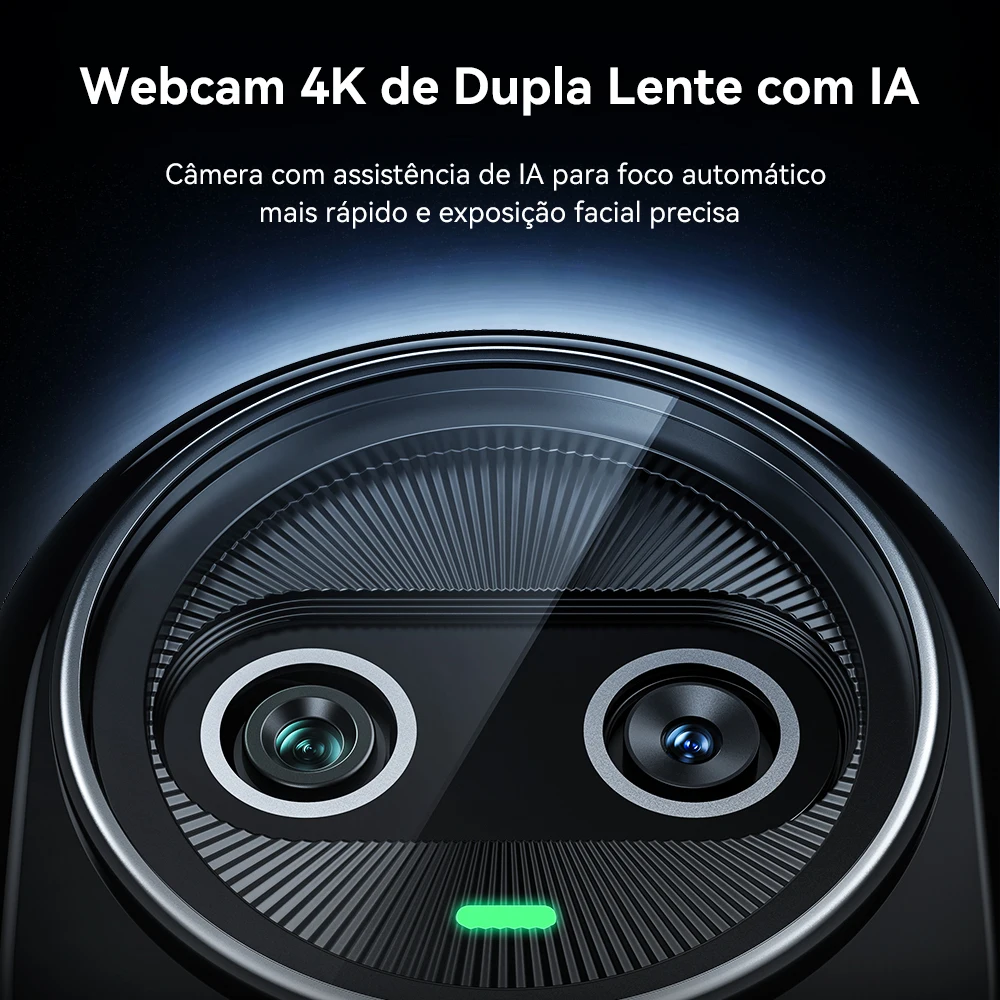 كاميرا ويب صغيرة EMEET Piko 4K UHD لبث كاميرا فيديو USB مع 3 ميكروفونات كاميرا ويب مزدوجة الكاميرا لأجهزة الكمبيوتر المحمول/الكمبيوتر