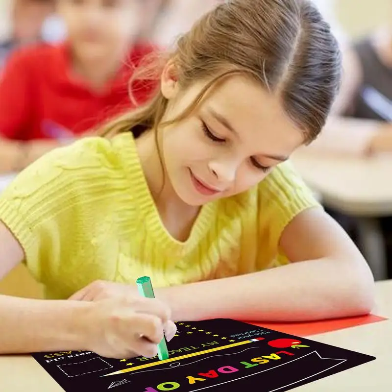 First Day Of School Chalkboard Reusable First & Last Day Of School Chalkboard DIY small blackboard back to school double-sided