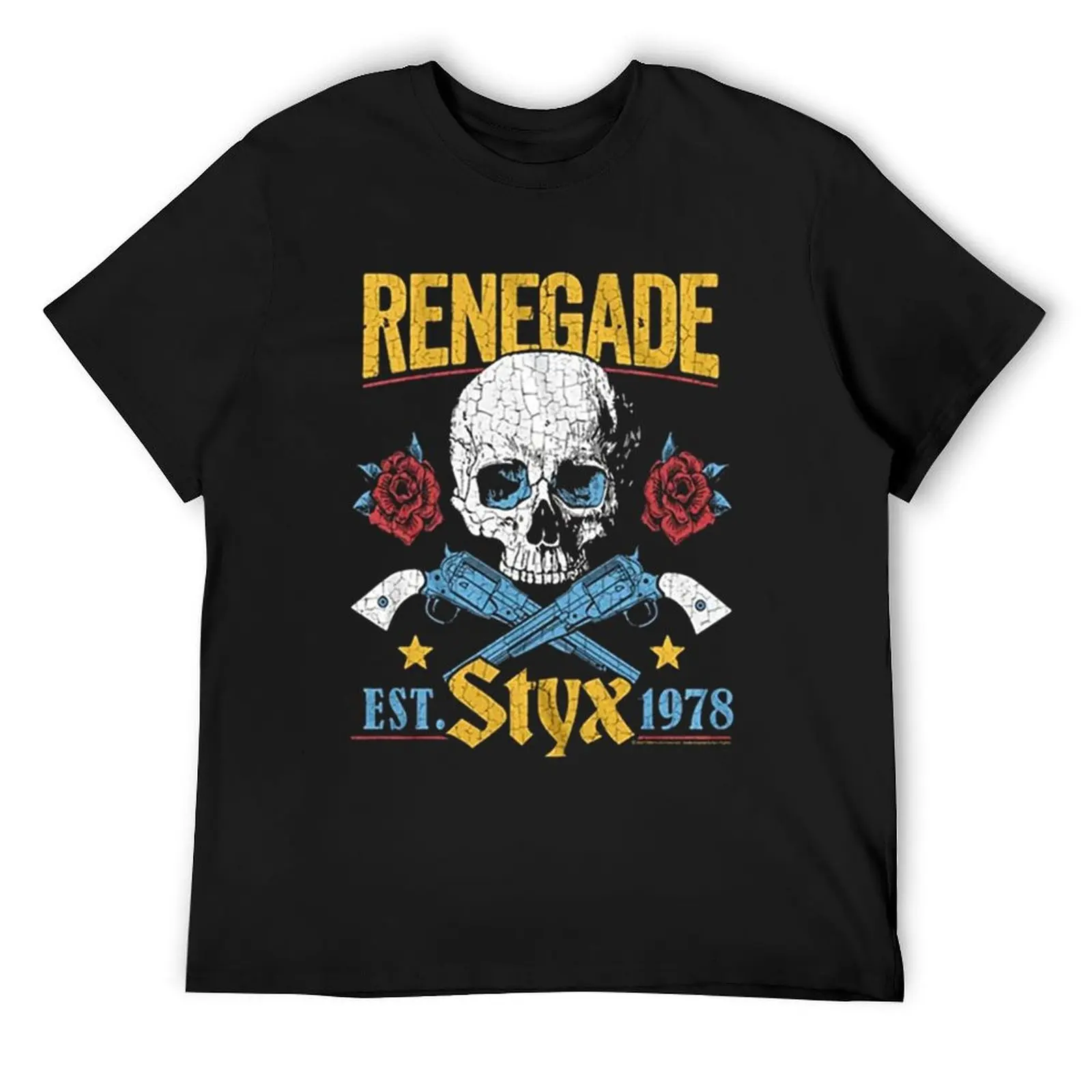 Styx 70s Rock 1978 Renegade Tour T-Shirt graphic tee shirt tees cheap stuff oversizeds mens white t shirts