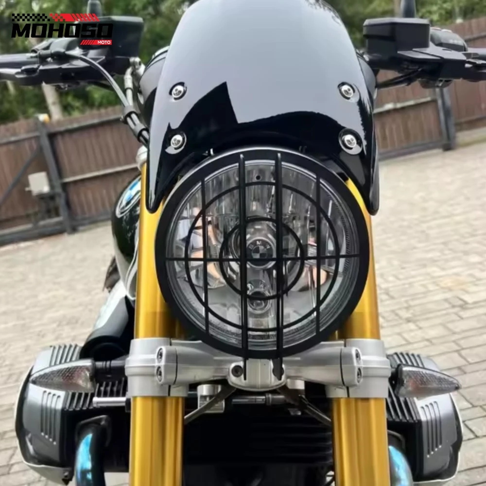 

Headlight Protection For BMW R-NineT Scrambler K23 2021 2022 2023 R NineT SCRAMBLER Head Lamp Light Grille Guard Cover Protector