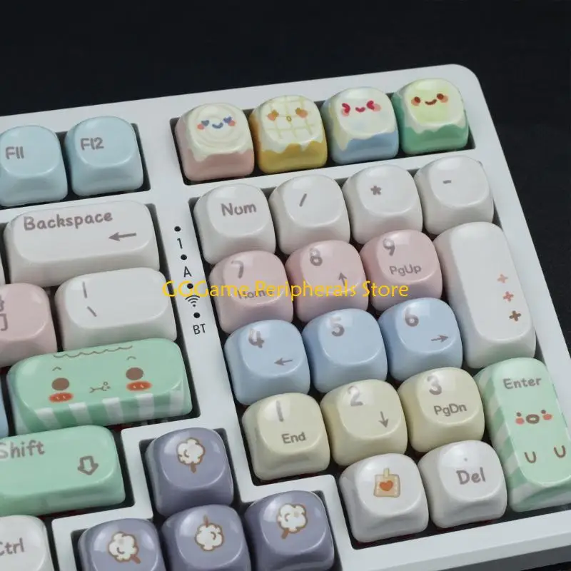 U55B Smooth Typing PBT Keycaps In MOA Height With Ceramics Like Finish And Sublimated Designs For Enhances Keyboards