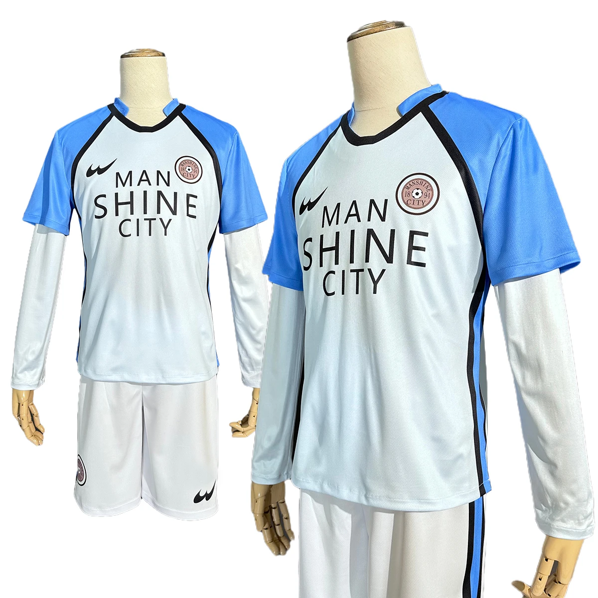 LOUN Blue Lock Anime Cosplay Costume, Perruque, Homme, Shine City, Stationary i Reo Mikage, Chigiri Rose Net, Football, Football Uniform 03/dehors, Salle de bain