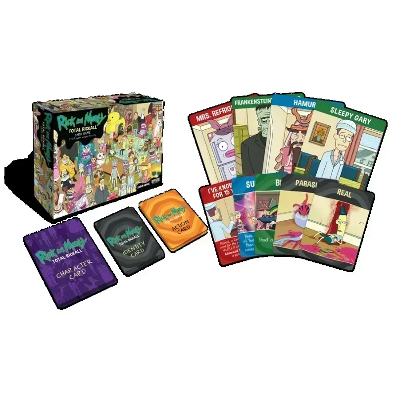 Hot Total Rickall Rick and Morty Cooperative 2-5 Player Card Game pickle rick Desk Board Game Toy Family Party