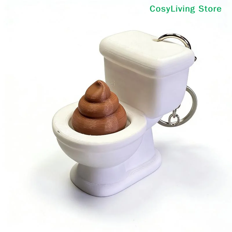 [CL]1/2Pcs Calming Keychain Keys Finger Button Party Gift Toilet Poop Hanging Fingertip Clicker Anti-stress Decompression Toys view 3