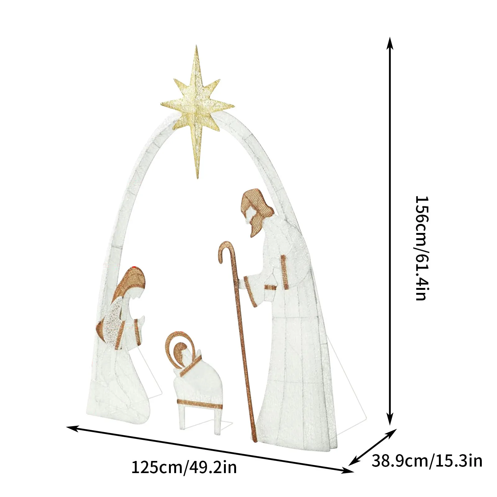 Acrylic Outdoor Christmas Lights Festival Entrance Decorations Large Volume Courtyard Decorations Christmas Scene Ornament