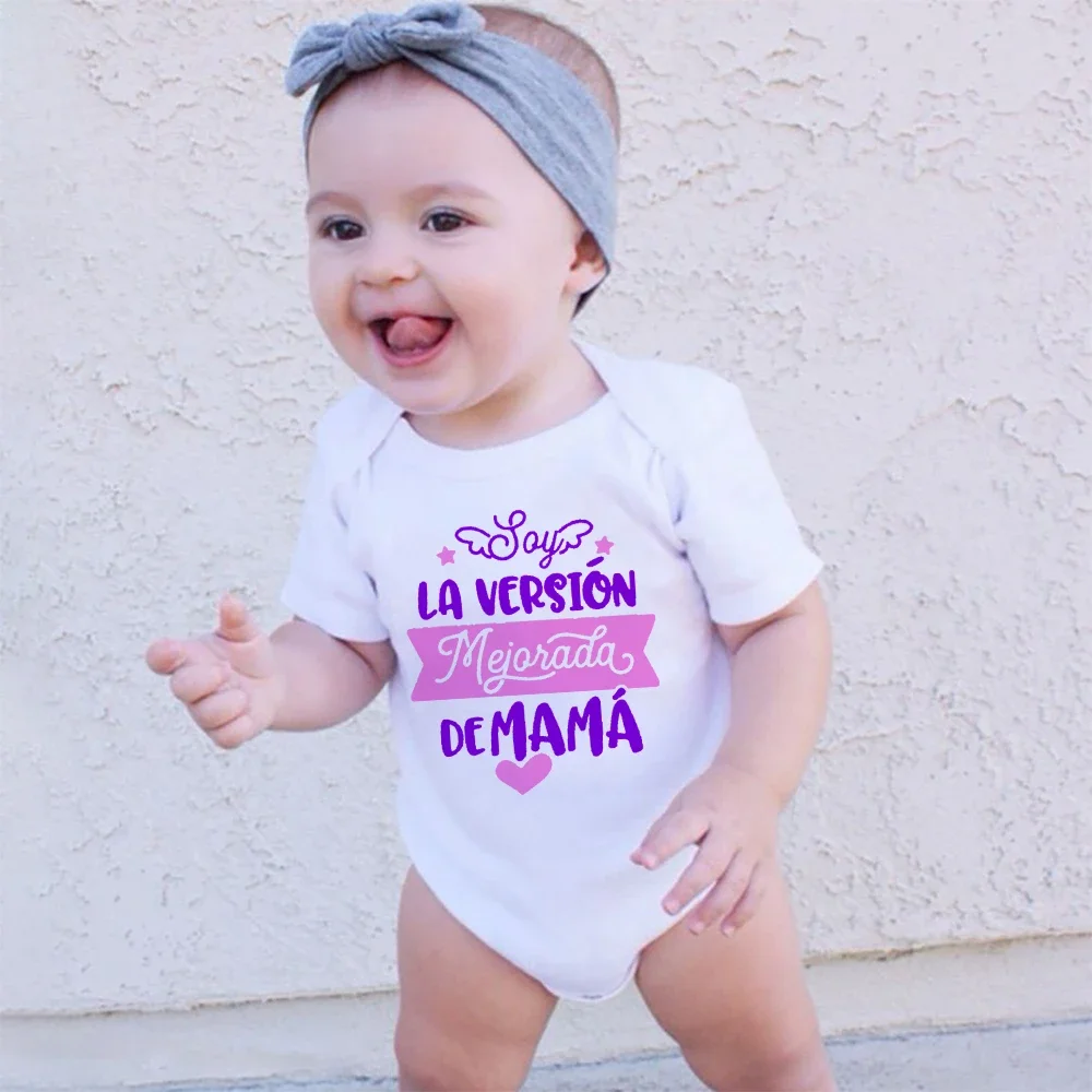 

Детское боди «Я улучшенная версия мамы», детский комбинезон, одежда для девочек и мальчиков, комбинезон для новорожденных, наряд для малышей, подарок для малышей