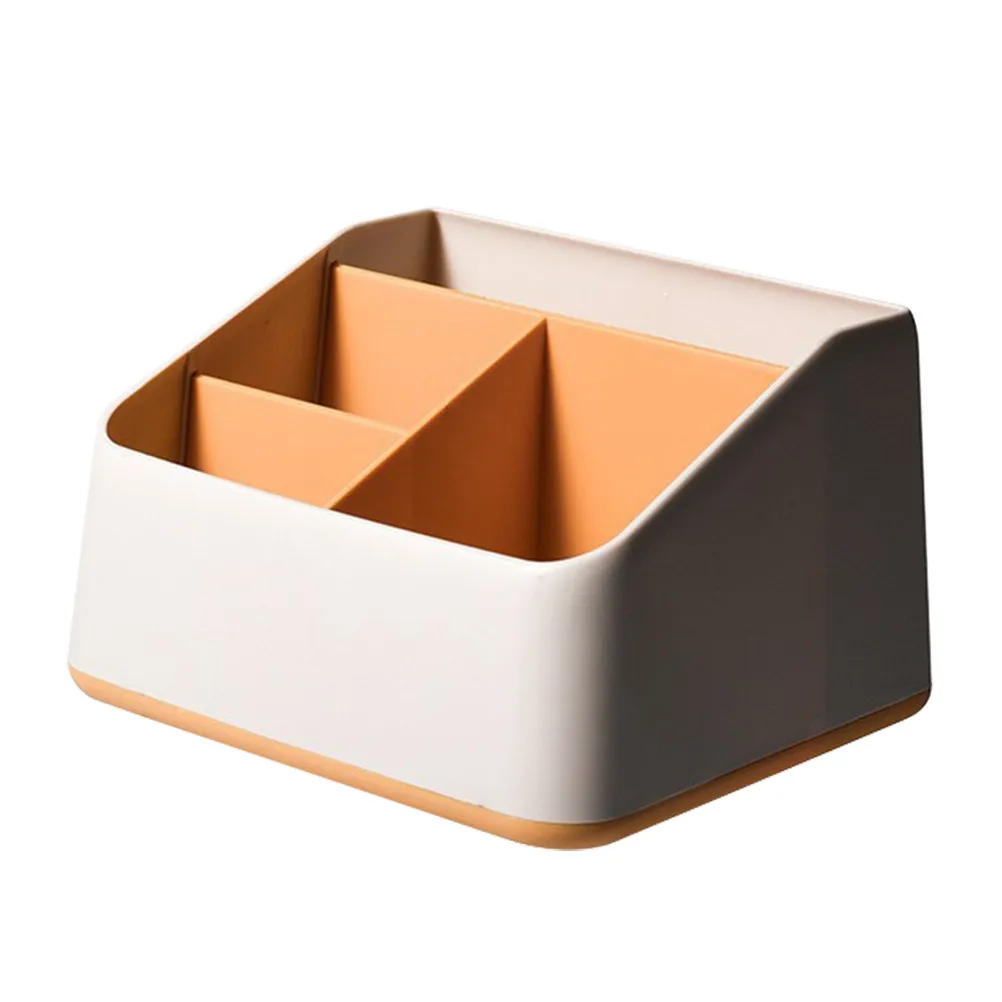 Compact Multi-Grid Desktop Storage Box Yellow Stationery Organizer Desk Tidy Office Table Sundries Holder Case
