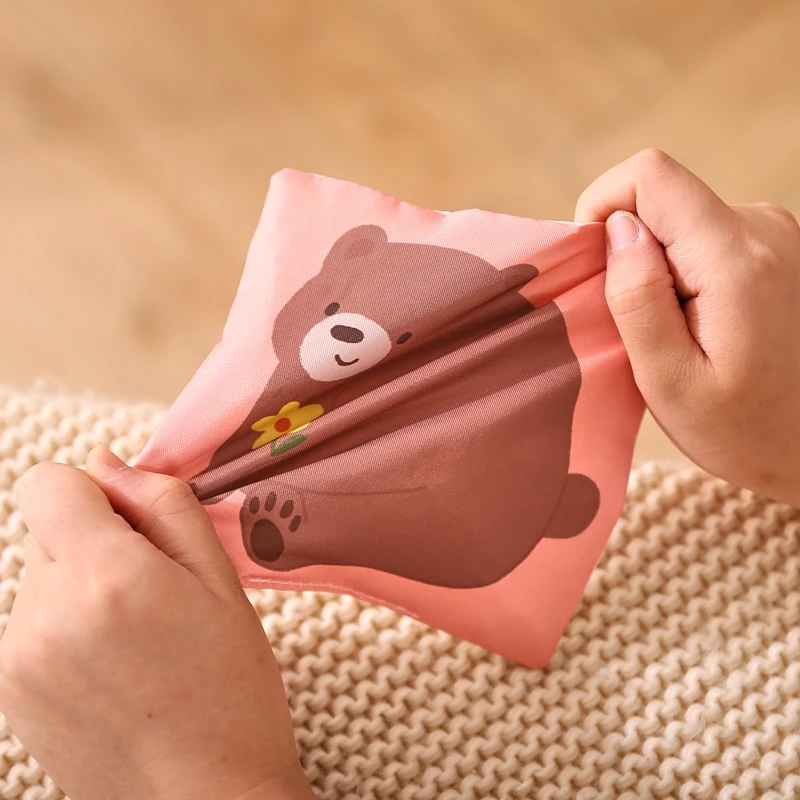 Baby Montessori Spielzeug Baumwolle Magische Taschentuchbox Fingerübungs-Beschäftigungsspiel Pädagogisches Spielzeug Weiche Rassel Spielstoffbuch Geschenk – Detail 4