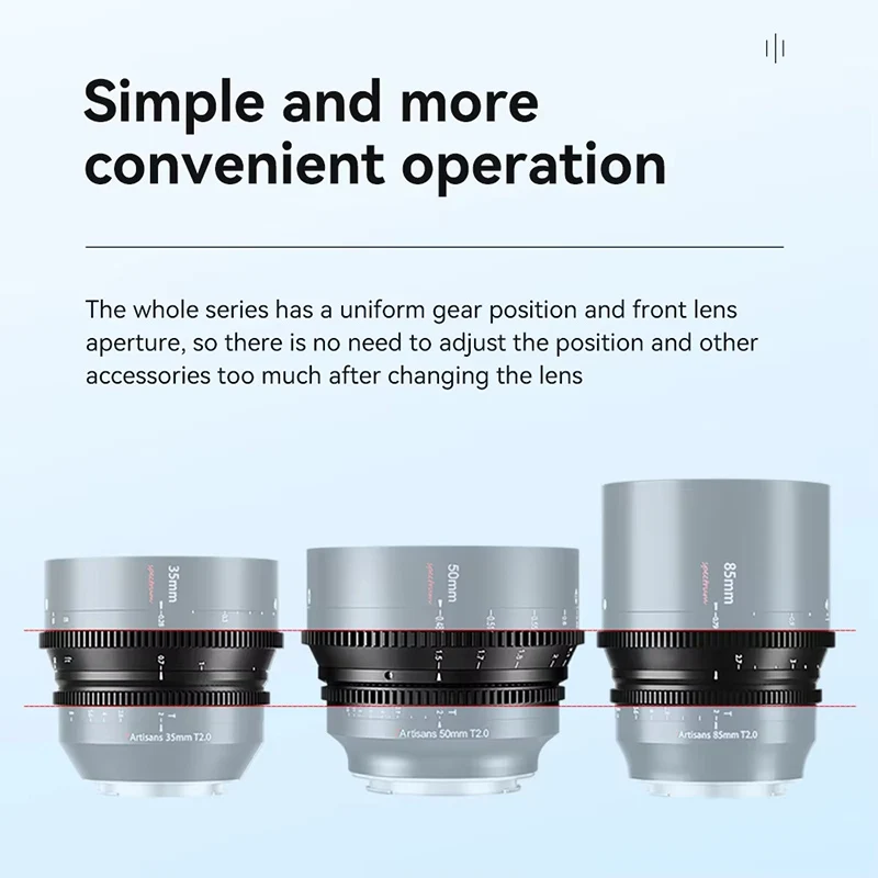 7artisans 35mm 50mm 85mm T2.0 Spectrum Full Frame Cine Lens Video for Sony E Nikon Z Canon R Leica Sigma Lumix L FX30 R6II Z6 S1