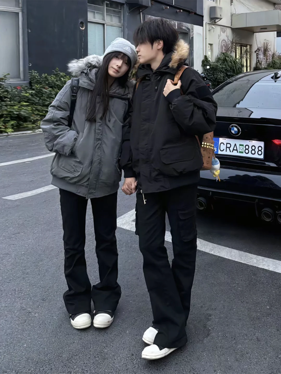 

Thickened American Workwear Parka Coat with Fur Collar for Men And Women Couples Winter Warm Cotton Jacket Cleanfit Style