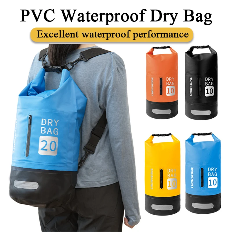 

Swimming PVC Pack Dry Bag Backpack for Women Men 10L 20L Waterproof Shoulder Kayak Trekking Drifting Rafting Surfing Boating Bag