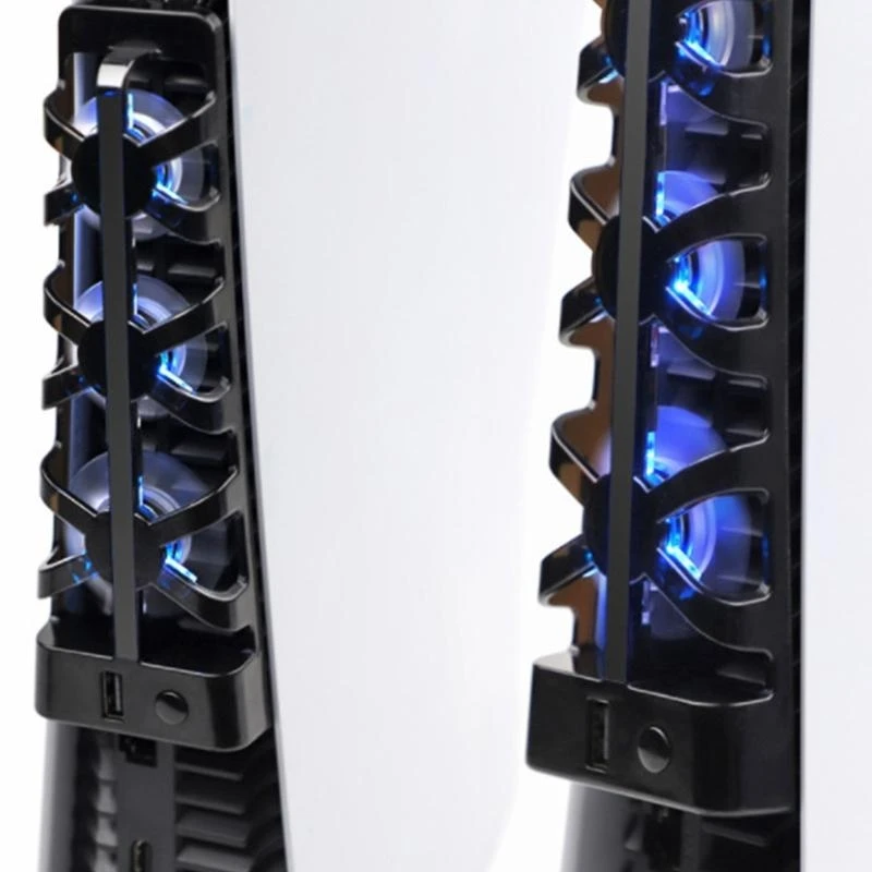 K0EA Host Cooling Fan for Game Console Heat Dissipation Rear Blu-ray Heat Radiator Mini Cooling System with USB Port