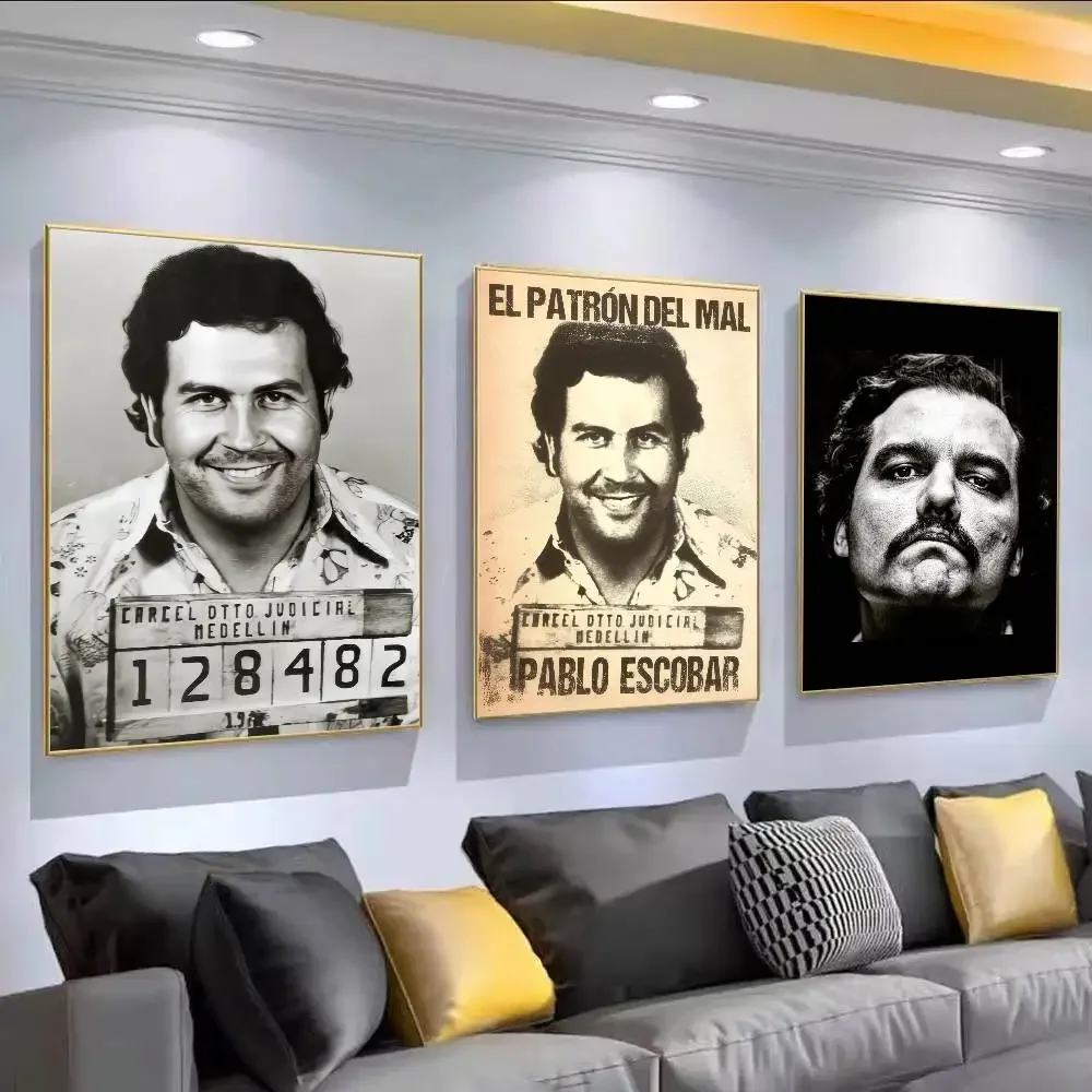 Classic Movies P-Pablo Escobar Framed  Prints and Posters Waterproof Paper Sticker Coffee House Bar Posters Wall Stickers