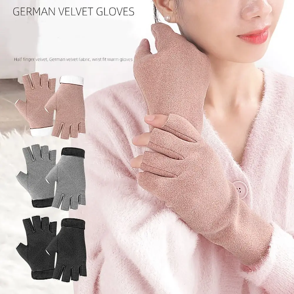 Women Windproof Winter Gloves Cold Proof Plain Touch Screen Gloves Fashion Driving Mittens