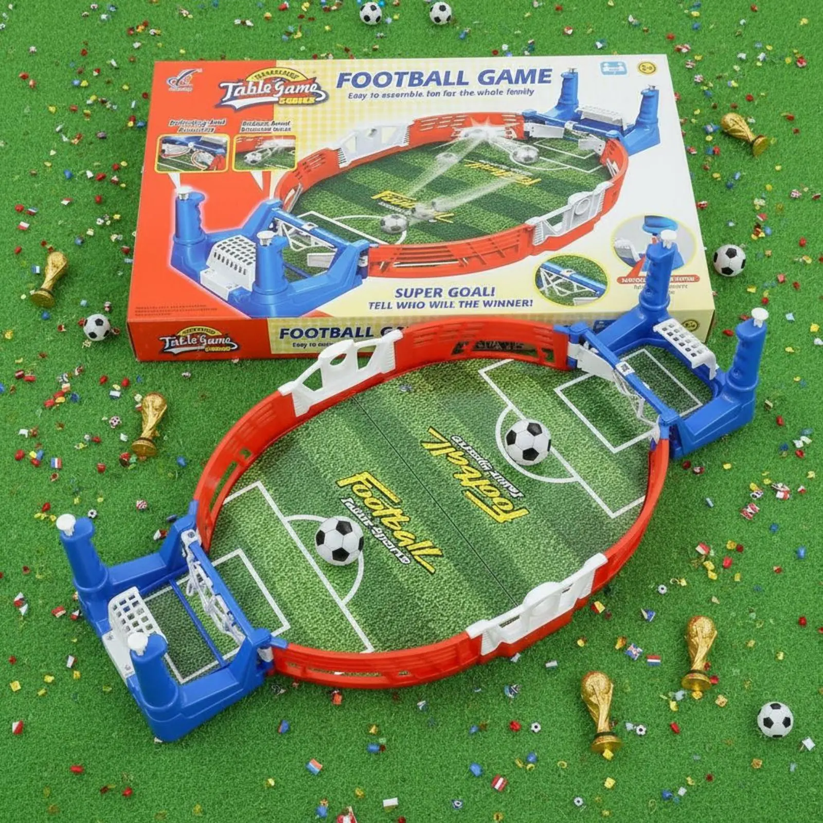 

Desktop Foosball Game Interactive Fun Desktop Sport Toy Mini Foosball Table Easy to Assemble for Children