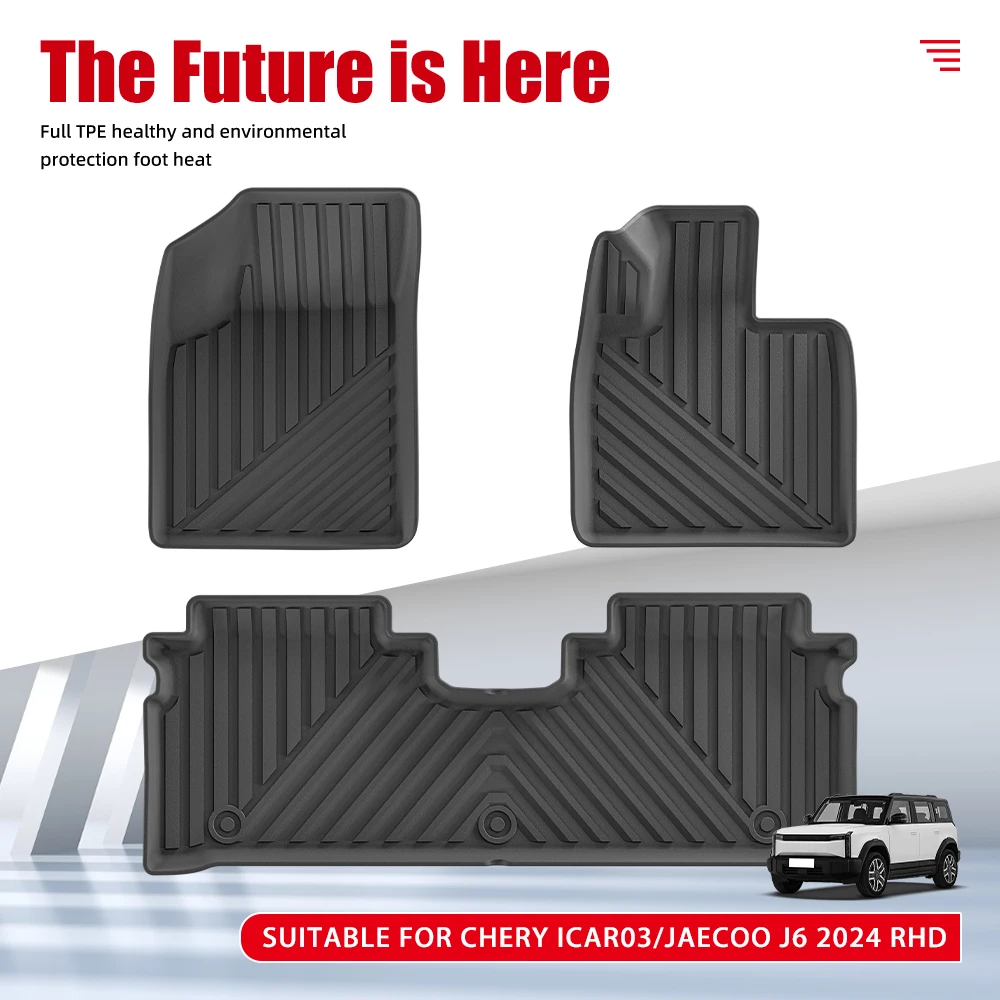 Custom 3D TPE Car Floor Mat RHD / LHD for Chery ICAR 03 JAECOO J6 2024 Waterproof Car Mat