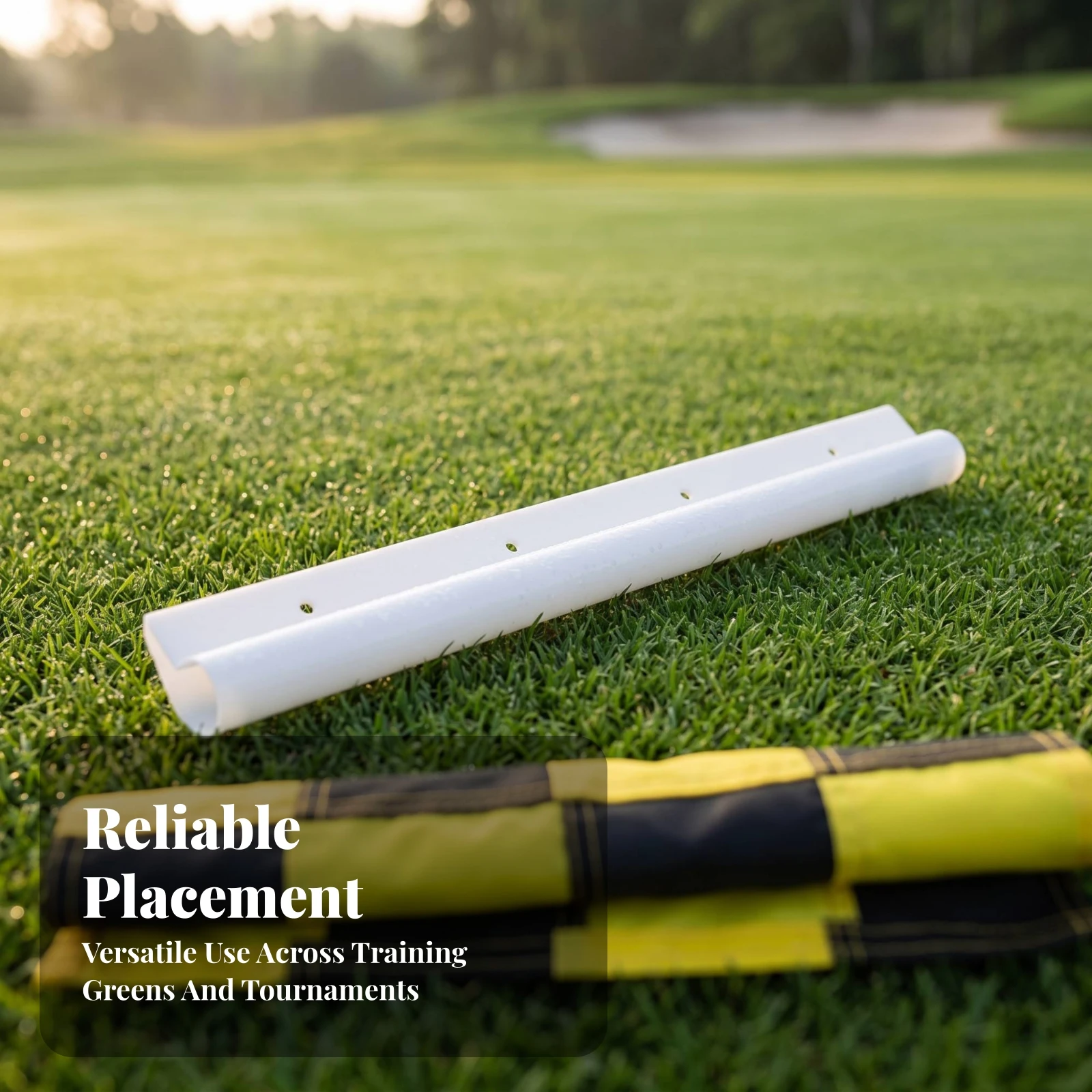 Golf Flag Tube Sleeve Easy to Install Golf Flag Sleeve with Side Holes One-Piece Lightweight for Driving Ranges