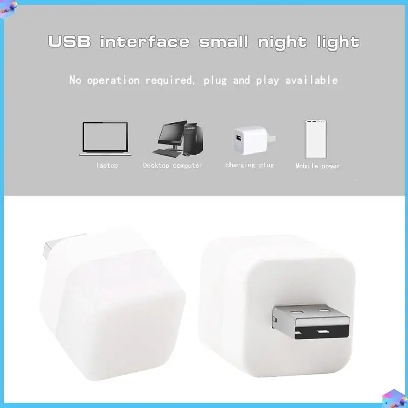 A43T 6PCS USB Plug In Night Light Mini LED Night Light para dormitorios Baños Pasadores de viaje