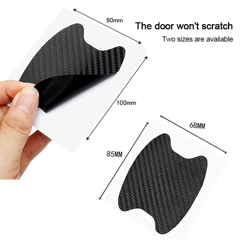 Car Stickers Anti Scratch Car Door Handle Carbon Fiber Protector Automobiles Handle Protection Film Exterior Styling Accessories