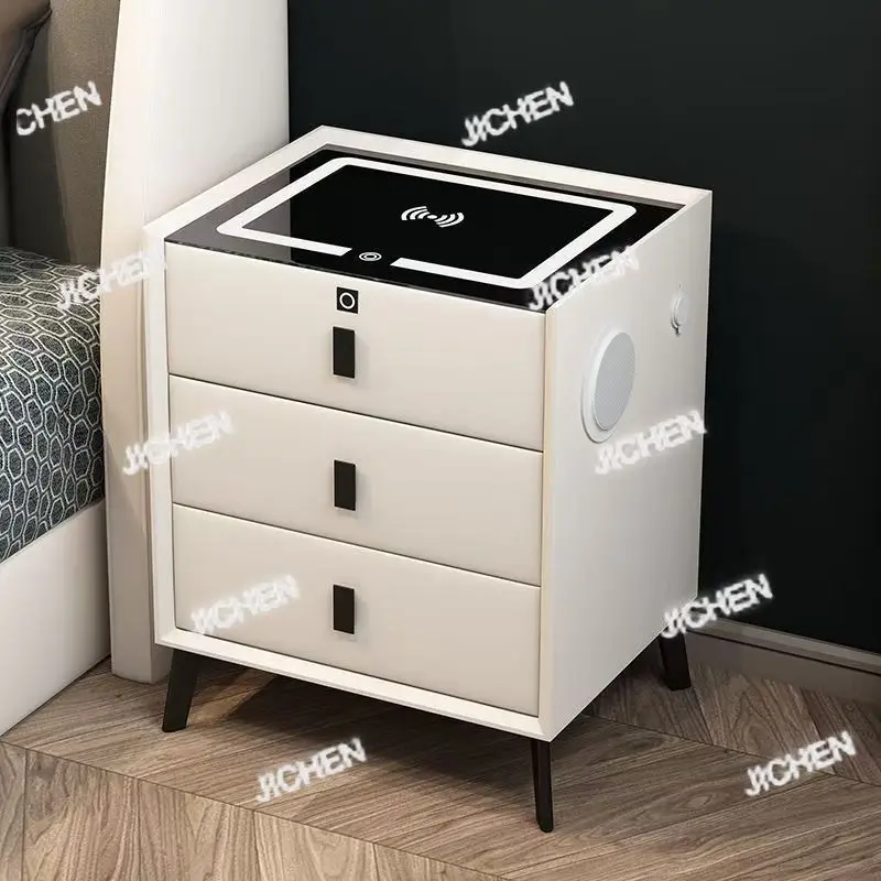 

Умная прикроватная тумбочка ZQ, современная простота, шкафчик для спальни из чистого массива дерева, многофункциональный, скандинавская простота