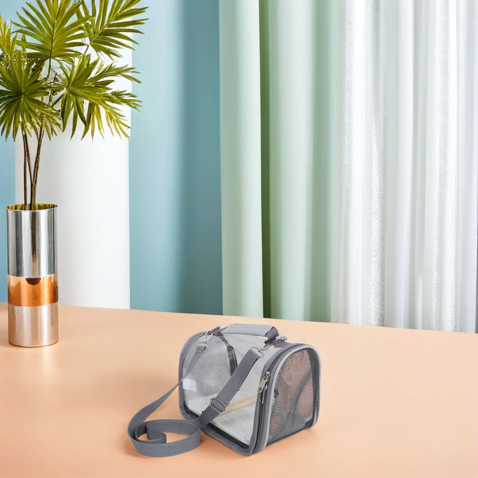 

Lightweight Bird Travel Carrier Portable Pet Birdcage with Perch for Budgie Parrot Lizard Secure Comfortable Outings Vacations