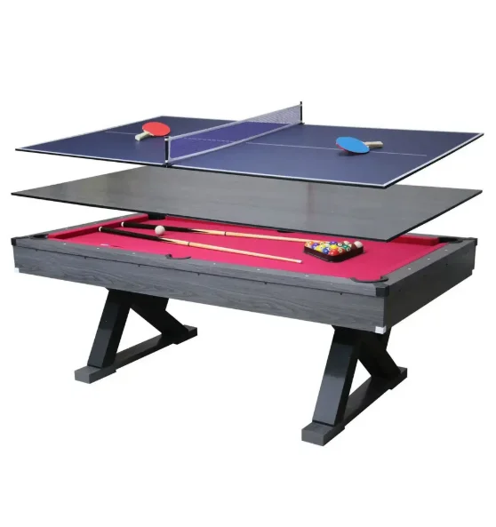 متوفر 7 أقدام 3 في 1 كومبو متعدد الوظائف لعبة بينج بونج طاولة/طاولة حمام السباحة/طاولة طعام للاستخدام المنزلي