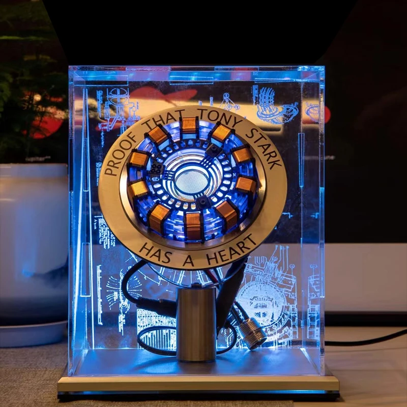 المنتقم الرجل الحديدي Mk1 MK2 توني ستارك قوس مفاعل قلب علامة الشكل مصباح ليد نموذج خارقة تأثيري اللعب الصدر مصباح الاطفال هدية #3