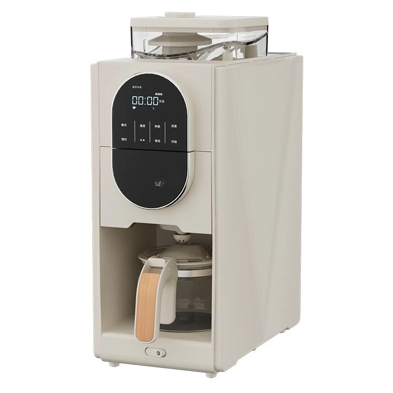 American automatic home coffee machine automatic cleaning intelligent temperature control bean flour dual-purpose