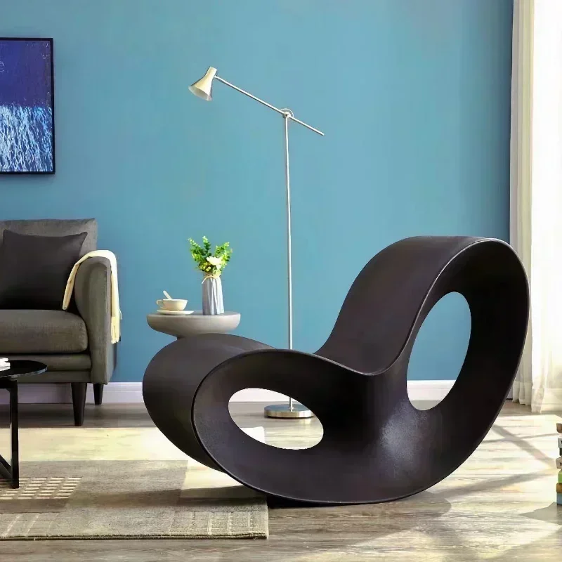 Mecedora nórdica ligera de lujo para exteriores, sillón perezoso creativo, silla de sala de estar con balcón Simple y moderna de ocio de alta gama