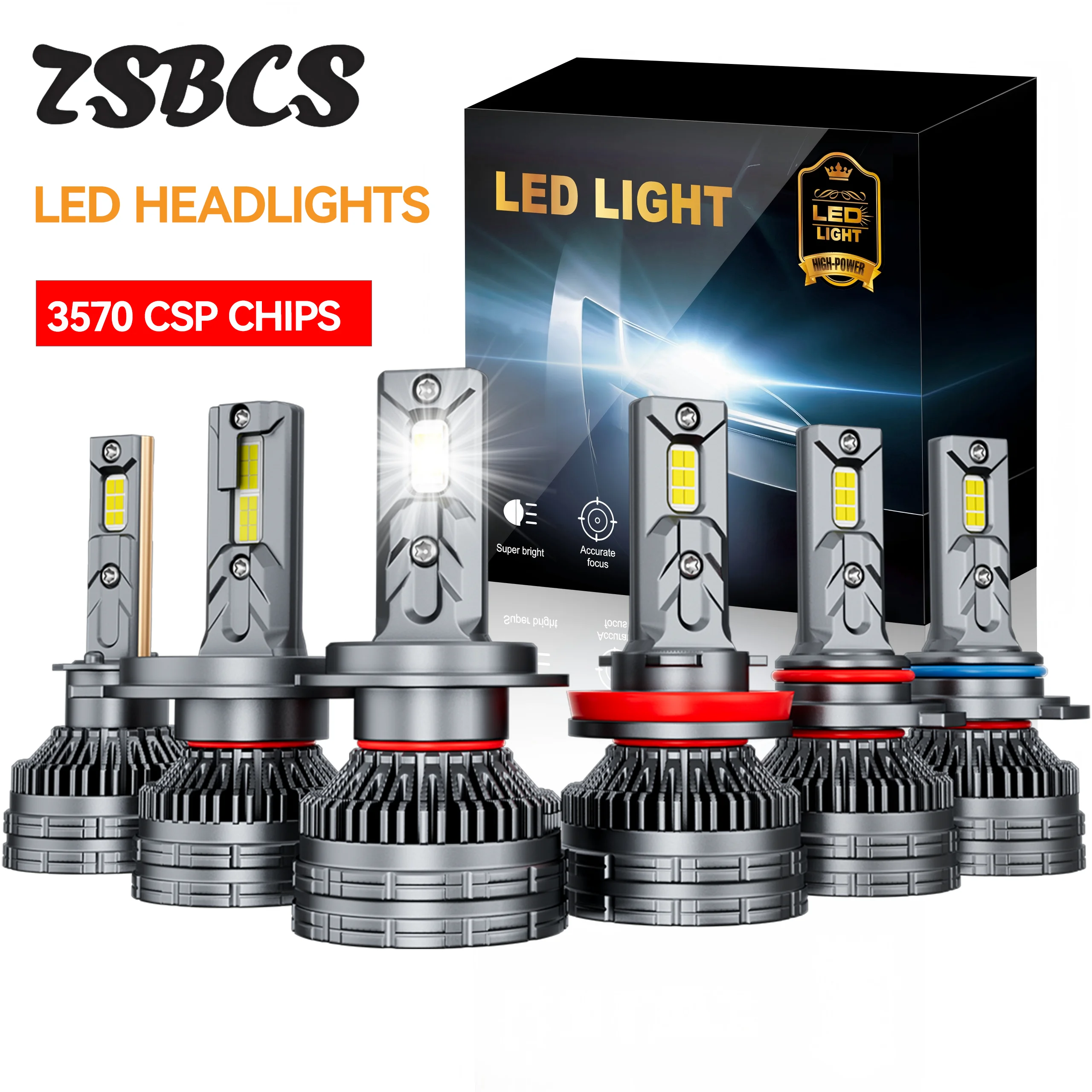 

Led H7 H4 H11 Led Lamp Bigger Copper Tube Led Lights H1 HB3 9005 HB4 9006 12V For Car Led Headlight Bulb Car lights lamps