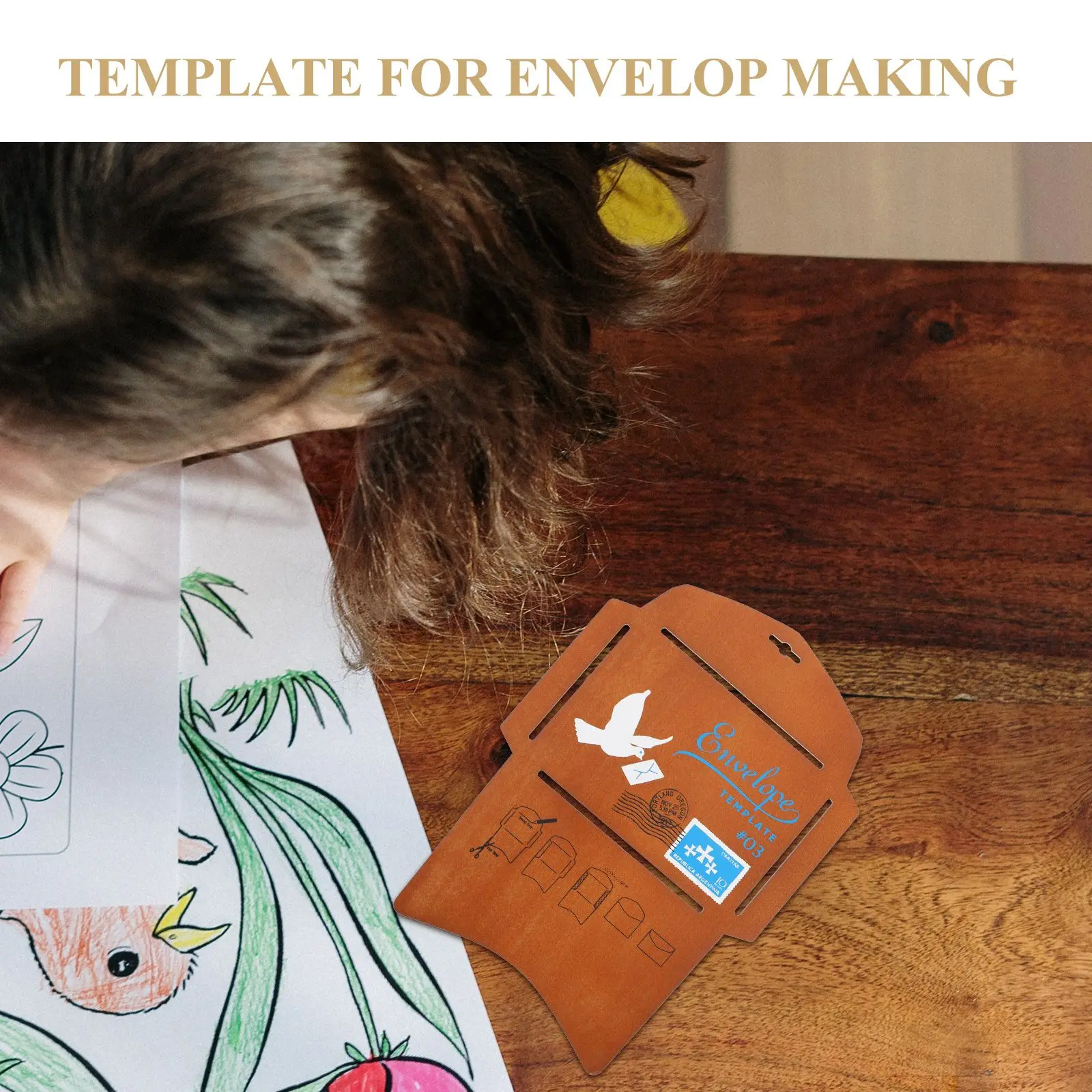 Envelope Making Template Key Holder for Wall Card Scoring Board Maker Decor DIY Accessory Stencil Addressing Tool Templates