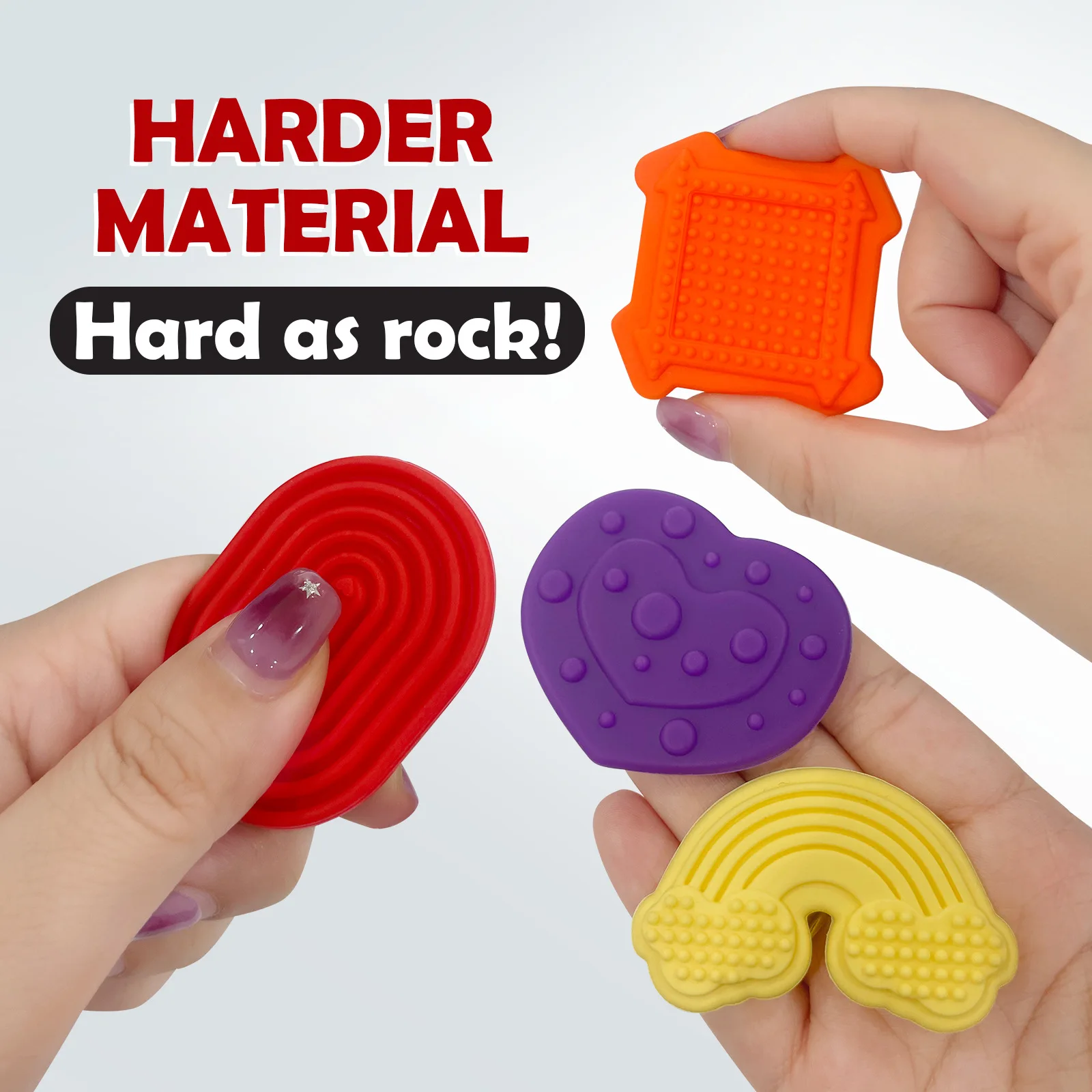 Moda creativa Bestseller Nueva moda creativa Piedra sensorial Tendencia Descompresión Textura de silicona suave Piedra sensorial