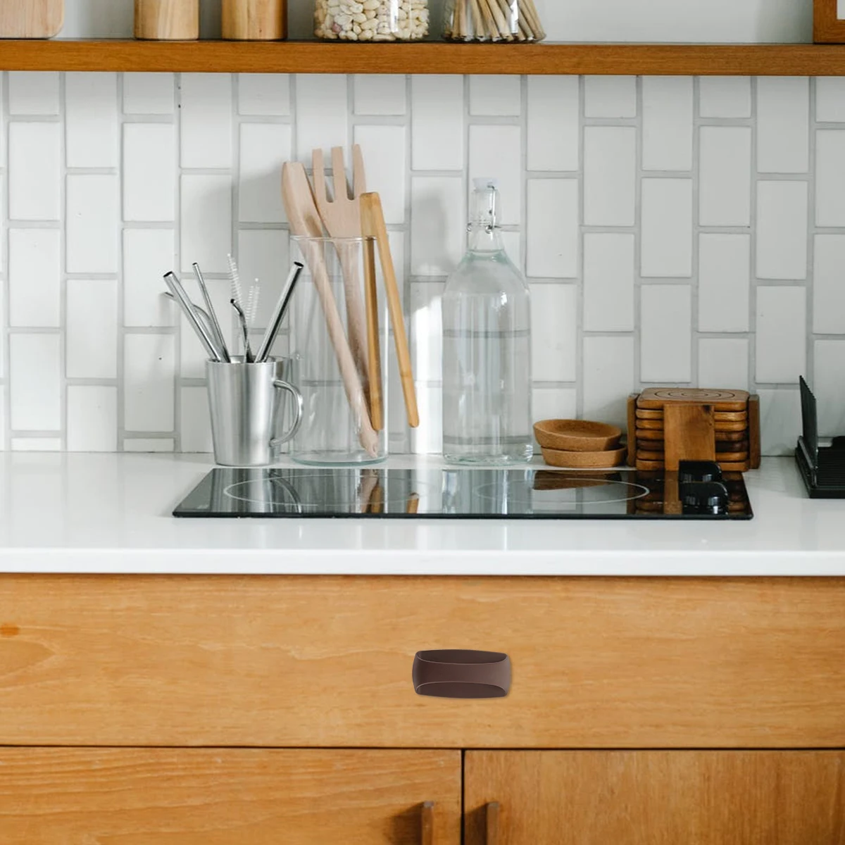 

6pcs Stick On Cabinet Handles Adhesive Knobs No Drill For Kitchen Cupboard Drawers Sliding Doors Windows Wardrobe Furniture